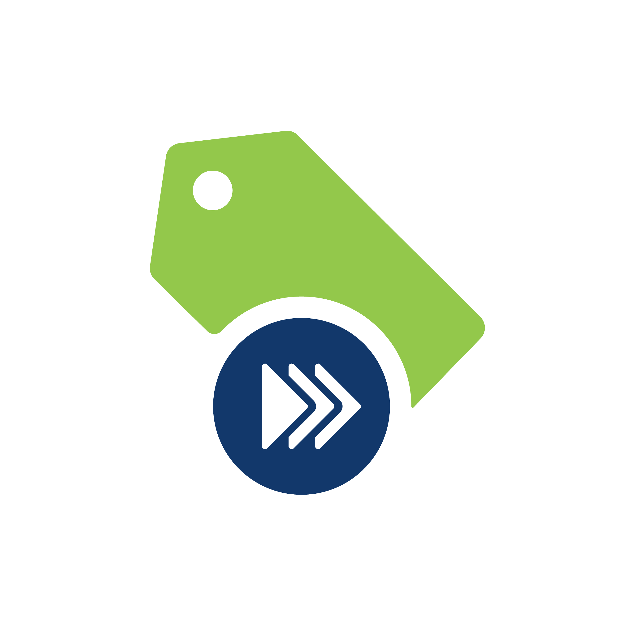 blue and green price tag icon