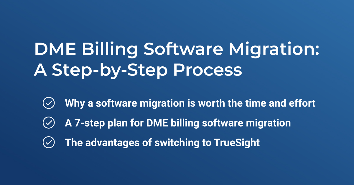 dme billing software migration