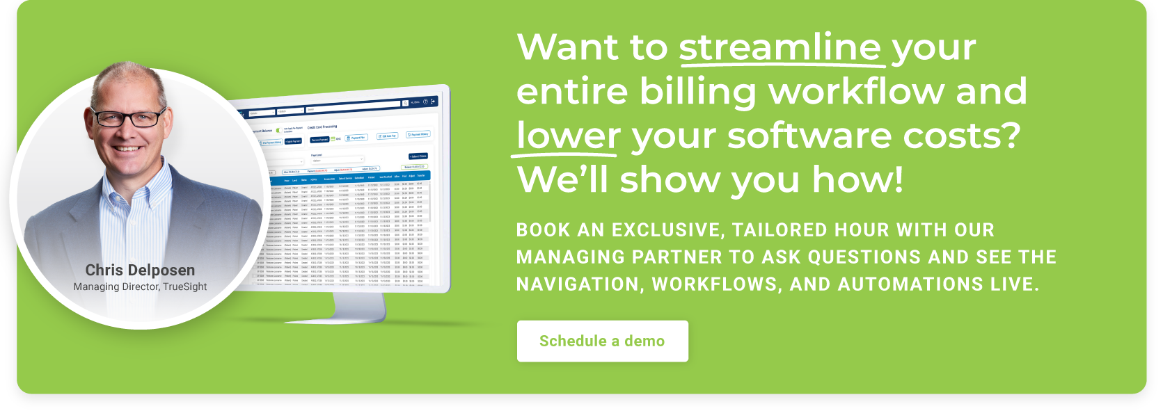 banner for scheduling a TrueSight software demo